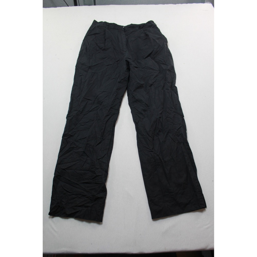 Liz Claiborne Wide Leg Trousers Womens Black Kylie High Rise Relaxed Fit